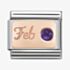 Nomination CLASSIC Rose Gold February Amethyst Charm 430508/02