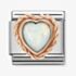 Nomination CLASSIC Rose Gold Stones Heart White Opal Charm 430509/22