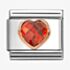 Nomination CLASSIC Rose Gold Red Stone Heart Charm 430607/005