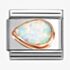 Nomination CLASSIC Stainless Steel 9ct Yellow Gold White Opal Left Charm 430513/07