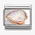 Nomination CLASSIC Stainless Steel 9ct Rose Gold Pink Opal Left Charm 430513/38