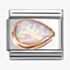Nomination CLASSIC Stainless Steel 9ct Rose Gold Pink Opal Right Charm 430514/38