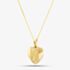 9ct Yellow Gold Etched Butterflies Heart Locket 1.65.2081