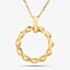 9ct Yellow Gold Diamond Cut Twist Circle Necklace 1.19.0414
