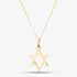 9ct Yellow Gold Star Of David Pendant Necklace 1.64.2521