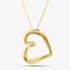 9ct Yellow Gold Open Heart Pendant GP2173 GN141