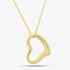 9ct Yellow Gold Open Heart Necklace 1.61.4243