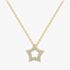 9ct Yellow Gold Cubic Zirconia Open Star Pendant Necklace 110625114399