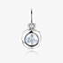 9ct White Gold 0.16ct Moonstone Birthstone Bubble Charm NTCH409MOON-9WG