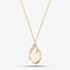 9ct Yellow Gold Cubic Zirconia Set Open Work Pendant Necklace GPD137