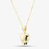  9ct Gold Panther Head Green Crystal Eye Pendant Necklace NBE016