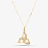 9ct Yellow Gold Cubic Zirconia Celtic Knot Pendant Necklace 1.69.3844