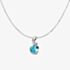 Gold Impression 9ct White Gold Blue Topaz & Diamond Twist Pendant GP969T GN151
