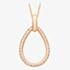 9ct Rose Gold Cubic Zirconia Open Teardrop Pendant 5.68.3392