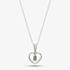 9ct White Gold Emerald Open Heart Pendant OJP161W-E