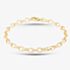 9ct Yellow Gold 8.5 Inch Oval Belcher Chain Bracelet HOB160-8.5