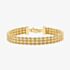9ct Yellow Gold Three Row Rope Bracelet 1.22.0201