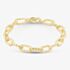 9ct Yellow Gold Textured Oval Link Bracelet 1.28.1502