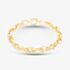 Gold Classic 9ct Yellow Gold Double Oval Textured Link Bracelet 1.29.7072
