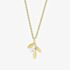 9ct Yellow Gold Freshwater Pearl Triple Leaf Necklace GN417W