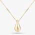 9ct Yellow Gold Teardrop Pendant Necklace GN399