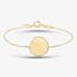 9ct Yellow Gold Round Disc Bracelet CA031-07