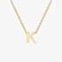 9ct Yellow Gold Mini Initial K Necklace 1.19.0160