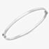 9ct White Gold Plain Oval Hinged Bangle 5.31.2111
