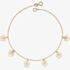 9ct Yellow Gold Heart & Flower Charm Bracelet GB508