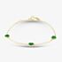 9ct Yellow Gold Malachite Heart Bracelet 1.29.1652