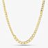 9ct Yellow Gold 18 Inch Flat Graduated Curb Chain Necklace NBE028