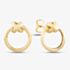 9ct Yellow Gold Open Circle Criss Cross Stud Earrings ER731