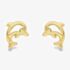 9ct Gold Cut Out Dolphin Stud Earrings 120125117008