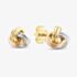 Gold Classic 9ct Three Colour Gold Knot Stud Earrings 3.58.7329