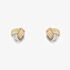 Gold Classic 9ct Three Colour Gold Knot Stud Earrings 120125147603