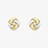 Gold Classic 9ct Two Colour Gold Knot Stud Earrings 120125147607