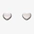 9ct White Gold Heart Shaped Stud Earrings GE2178