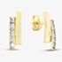 9ct Gold Double Bar Cubic Zirconia Earrings 1.58.9579