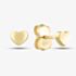  9ct Gold Heart Stud Earrings GE2179