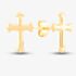 9ct Yellow Gold Cross Stud Earrings 1.55.6082