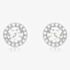  9ct White Gold Round Halo Stud Earrings 5.59.0412