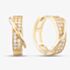 9ct Yellow Gold Cubic Zirconia Crossover Hoop Earrings E1627Y
