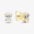 Gold Impression 9ct Yellow Gold Pear Cut Cubic Zirconia Stud Earrings 1.57.0026