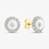 Gold Impression 9ct Yellow Gold Cultured Pearl Crystal Stud Earrings 1.58.7559