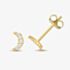 9ct Yellow Gold Cubic Zirconia Moon Stud Earrings ES2100