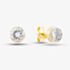 9ct Yellow Gold Cubic Zirconia Round Stud Earrings 1577529