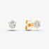 9ct Yellow Gold Cubic Zirconia Round Stud Earrings SE303