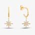 9ct Yellow Gold North Star Dropper Earrings 1.56.9996