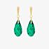 9ct Yellow Gold Green Crystal Dropper Earrings 1.58.0045