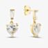 9ct Yellow Gold Cubic Zirconia Heart Drop Earrings 1.58.4789